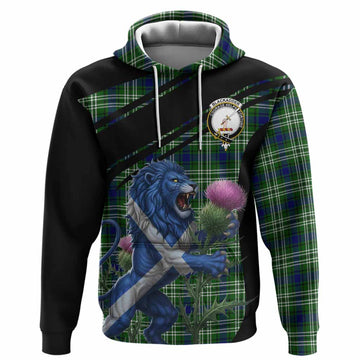 Blackadder Tartan Crest Hoodie Scottish Lion Rampant Thistle