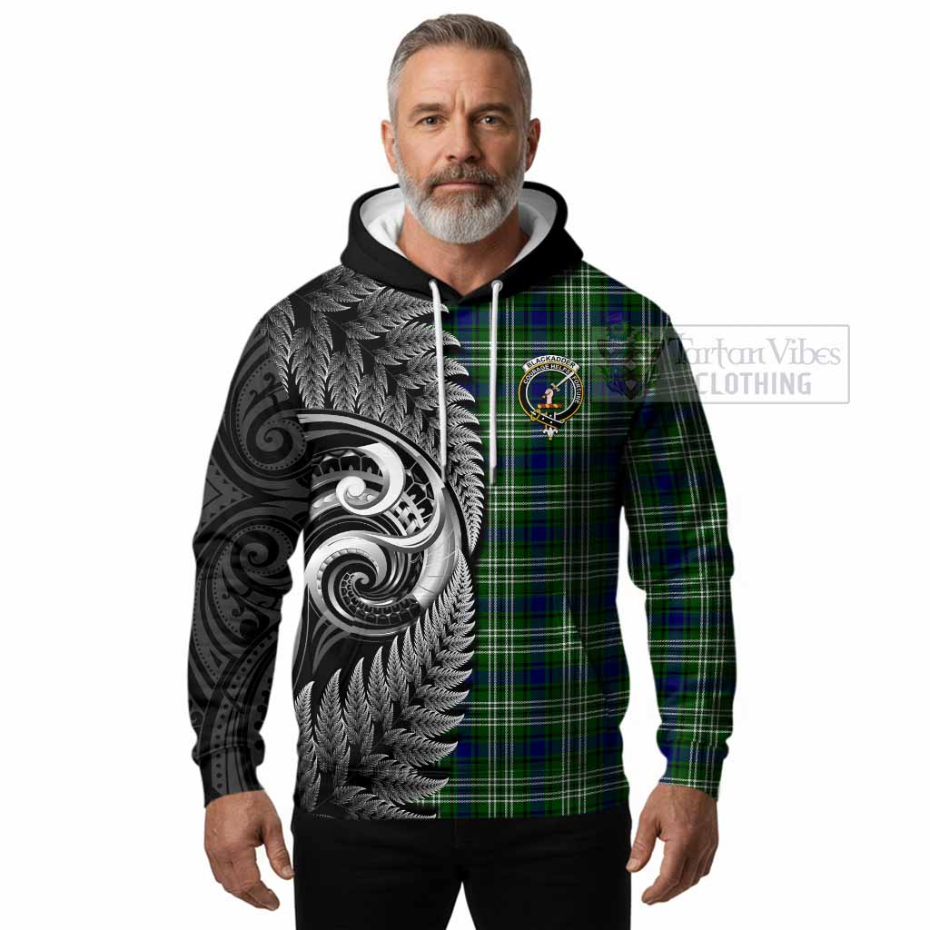 Blackadder Tartan Crest Hoodie With New Zealand Silver Fern Maori Koru