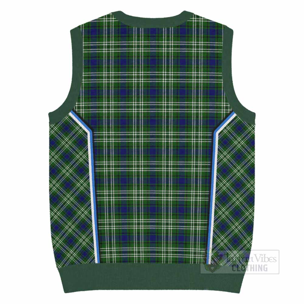 Blackadder Tartan Crest Knitted V-Neck Vest Scotland Coat of Arm Flag Style - Tartan Vibes Clothing