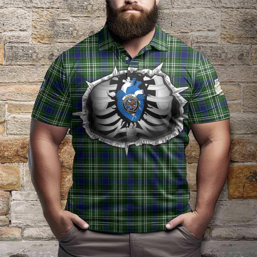 Blackadder Tartan Crest Polo Shirt Scotland In My Veins