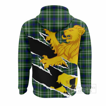 Blackadder Tartan Crest Scottish Hoodie Heraldic Golden Lion