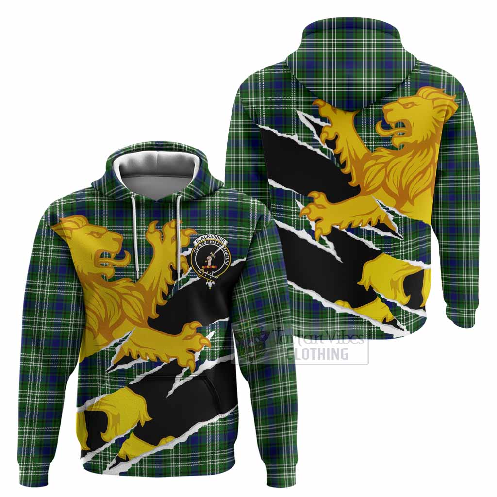 Blackadder Tartan Crest Scottish Hoodie Heraldic Golden Lion