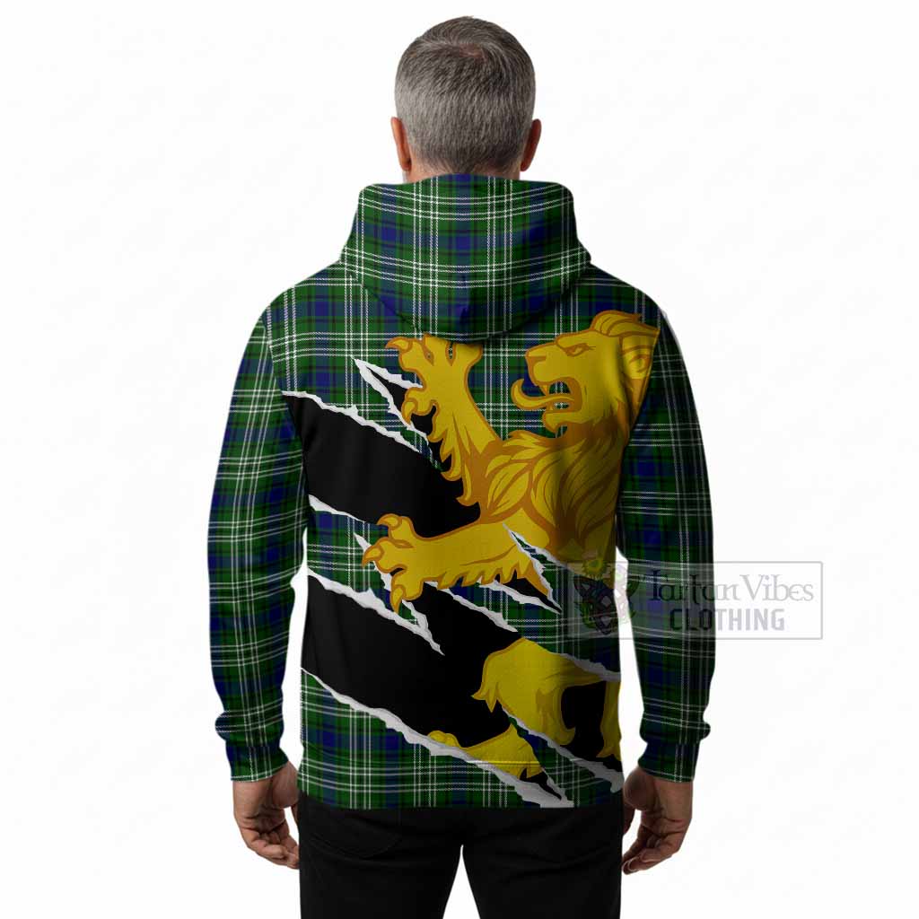 Blackadder Tartan Crest Scottish Hoodie Heraldic Golden Lion