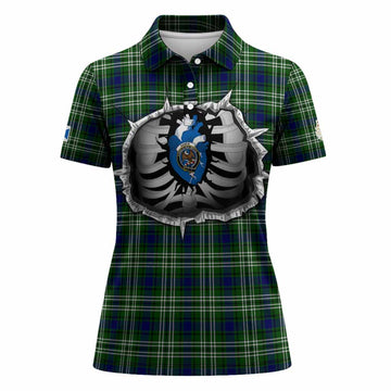 Blackadder Tartan Crest Women Polo Shirt Scotland In My Veins