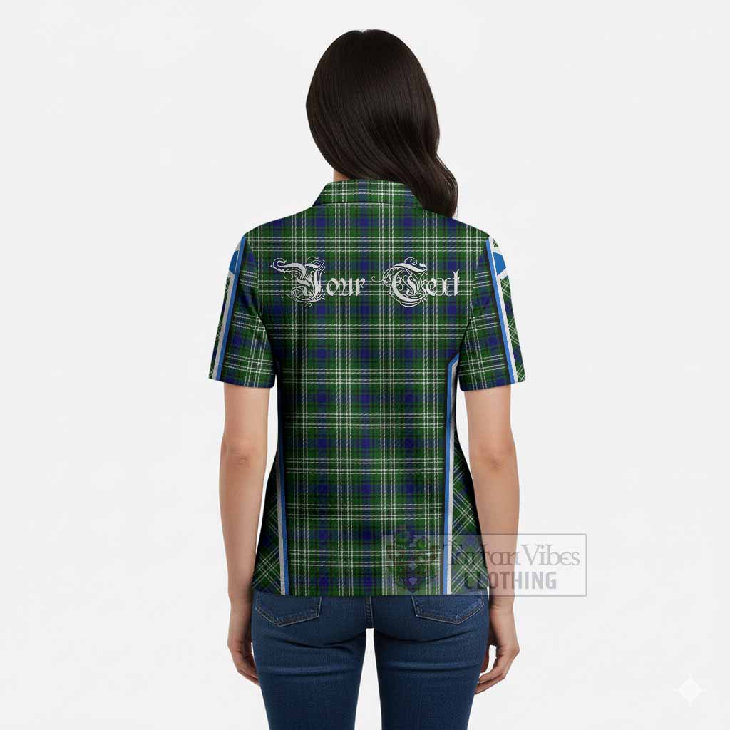 Blackadder Tartan Crest Women’s Polo Sweater Top Scotland Coat of Arm Flag Style