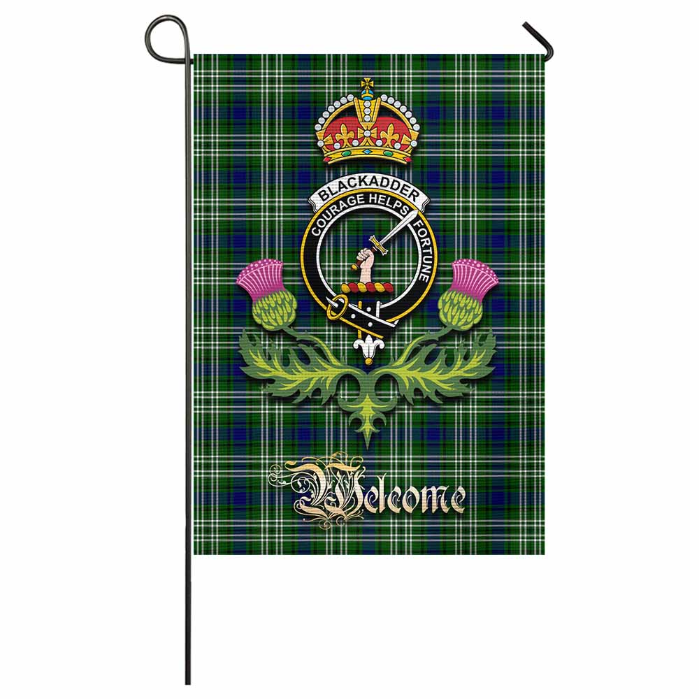 Blackadder Tartan Family Crest Garden Flag Royal Thistle Welcome Style