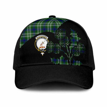 Blackadder Tartan Family Crest Mesh Trucker Cap Scotland Thistle Floral Flag Style