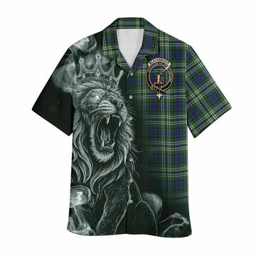 Blackadder Tartan Hawaiian Shirt Roaring Lion Heritage