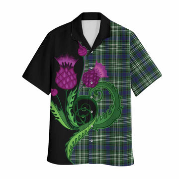 Blackadder Tartan Hawaiian Shirt Traditional Scottish Thistle
