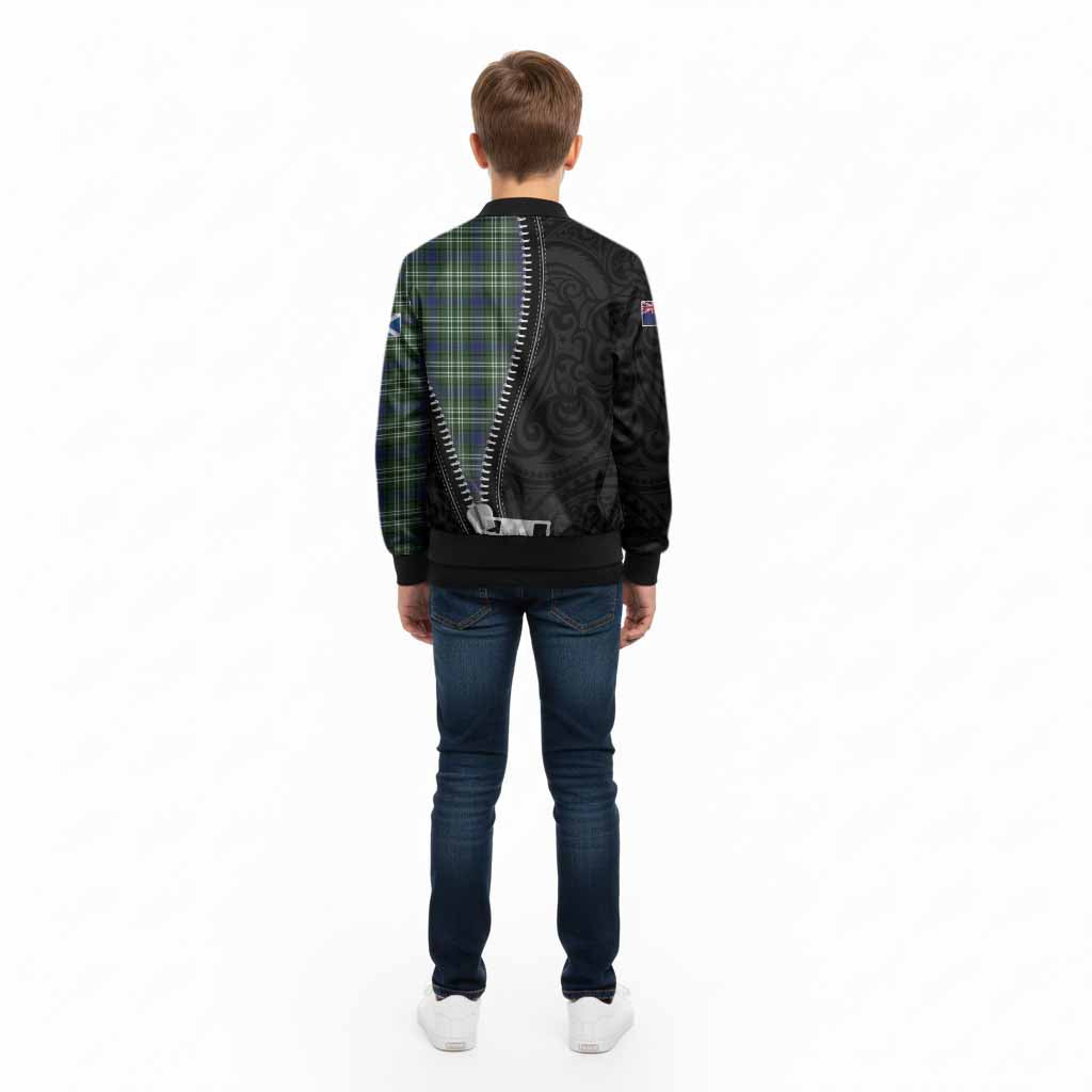 Blackadder Tartan Kid Bomber Jacket New Zealand Pattern Unique Zipper Stylized