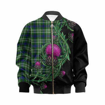 Blackadder Tartan Kid Bomber Jacket Resilient Scottish Thistle Kid XS - Tartan Vibes Clothing