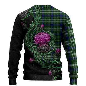Blackadder Tartan Knitted Sweater Resilient Scottish Thistle - Tartan Vibes Clothing