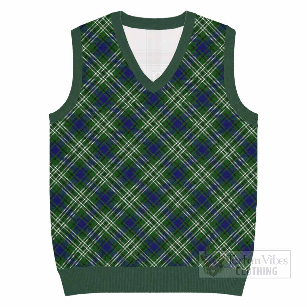Blackadder Tartan  Knitted V-Neck Vest Cross Style