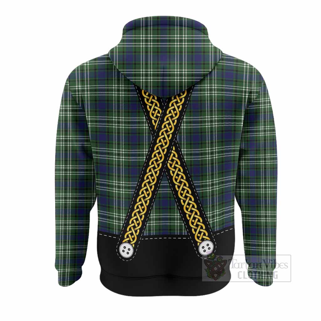 Blackadder Tartan Lederhosen Costume Hoodie Scotland Celtic Knot Motif