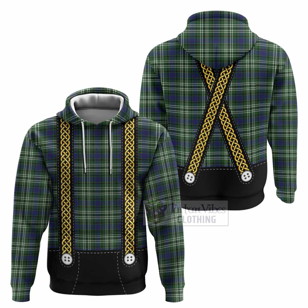 Blackadder Tartan Lederhosen Costume Hoodie Scotland Celtic Knot Motif