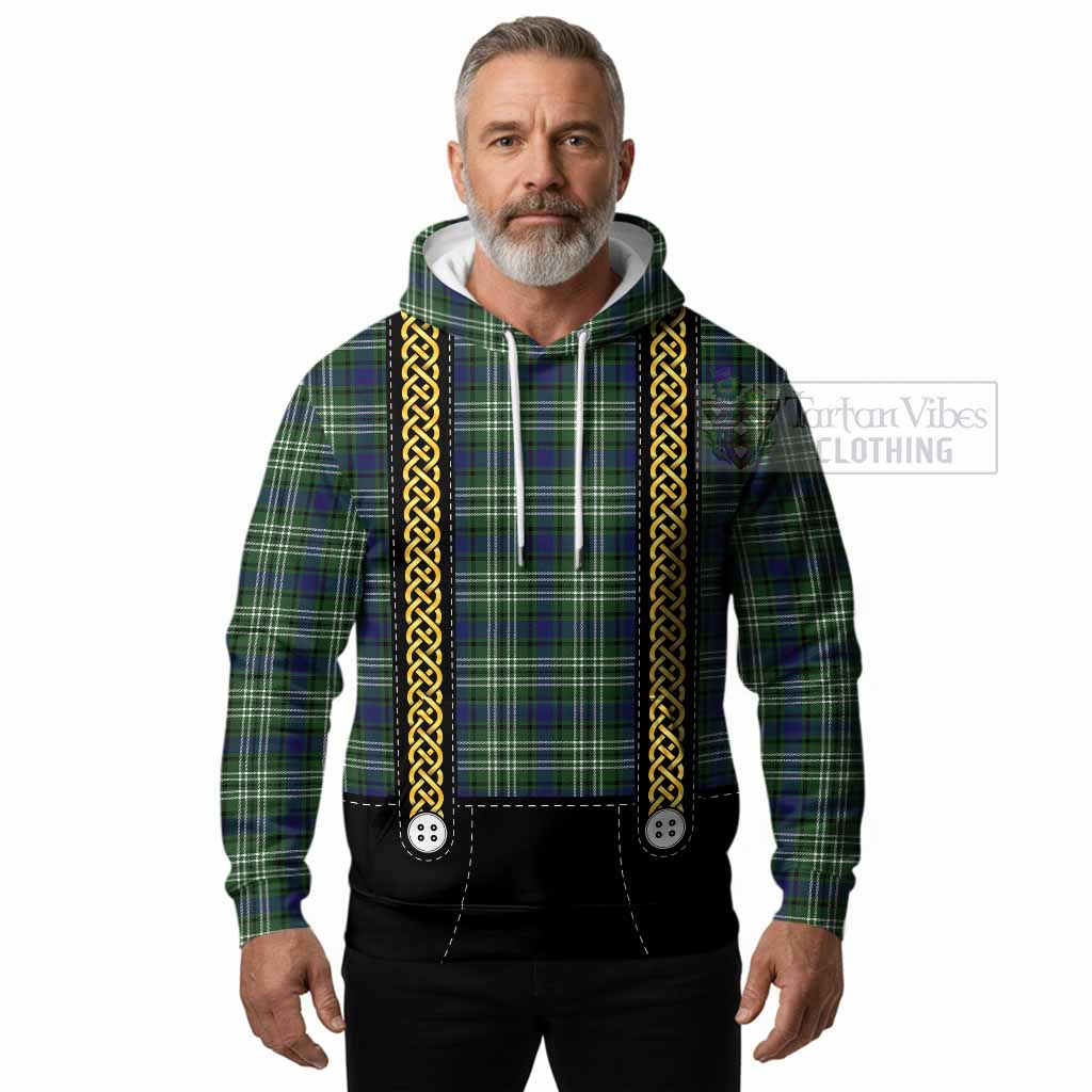 Blackadder Tartan Lederhosen Costume Hoodie Scotland Celtic Knot Motif