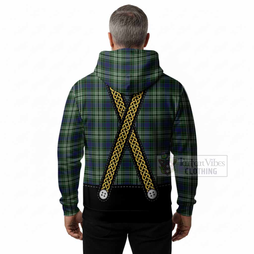 Blackadder Tartan Lederhosen Costume Hoodie Scotland Celtic Knot Motif