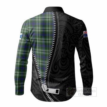 Blackadder Tartan Long Sleeve Button Shirts New Zealand Pattern Unique Zipper Stylized