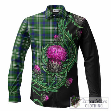 Blackadder Tartan Long Sleeve Button Shirts Resilient Scottish Thistle