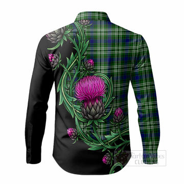 Blackadder Tartan Long Sleeve Button Shirts Resilient Scottish Thistle