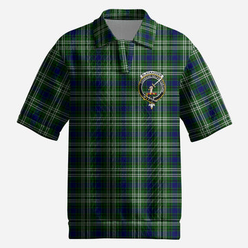 Blackadder Tartan Men’s Polo Sweater Top with Family Crest