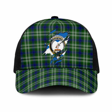 Blackadder Tartan Mesh Trucker Cap Crest In Me Scotland Flag Style