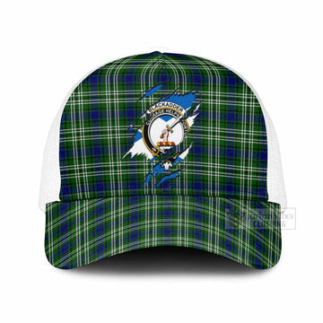 Blackadder Tartan Mesh Trucker Cap Crest In Me Scotland Flag Style