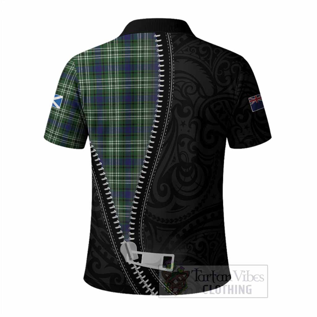 Blackadder Tartan Polo Shirt New Zealand Pattern Unique Zipper Stylized
