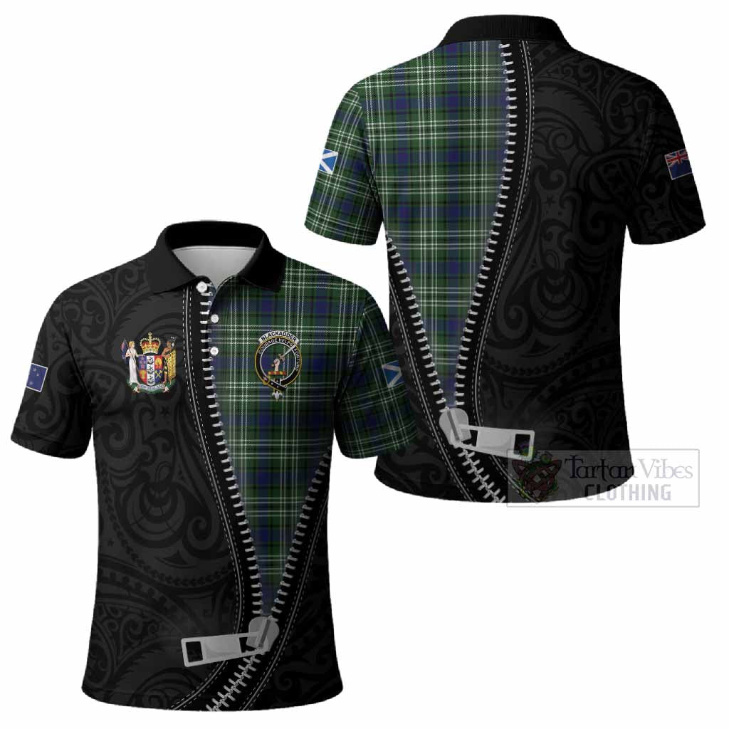 Blackadder Tartan Polo Shirt New Zealand Pattern Unique Zipper Stylized