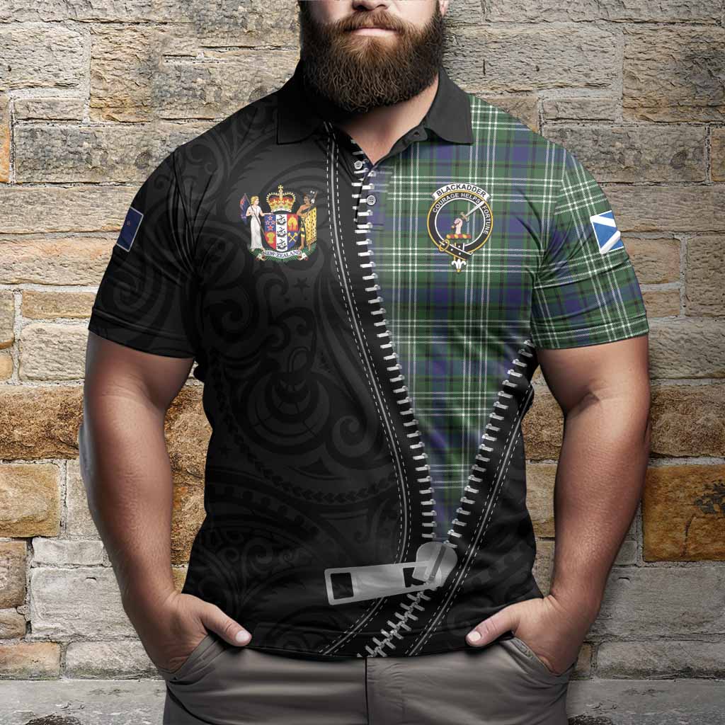 Blackadder Tartan Polo Shirt New Zealand Pattern Unique Zipper Stylized