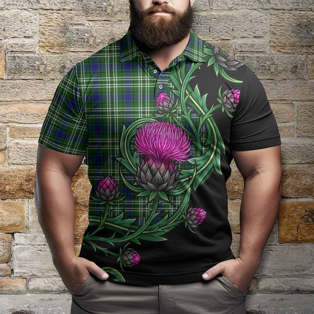 Blackadder Tartan Polo Shirt Resilient Scottish Thistle
