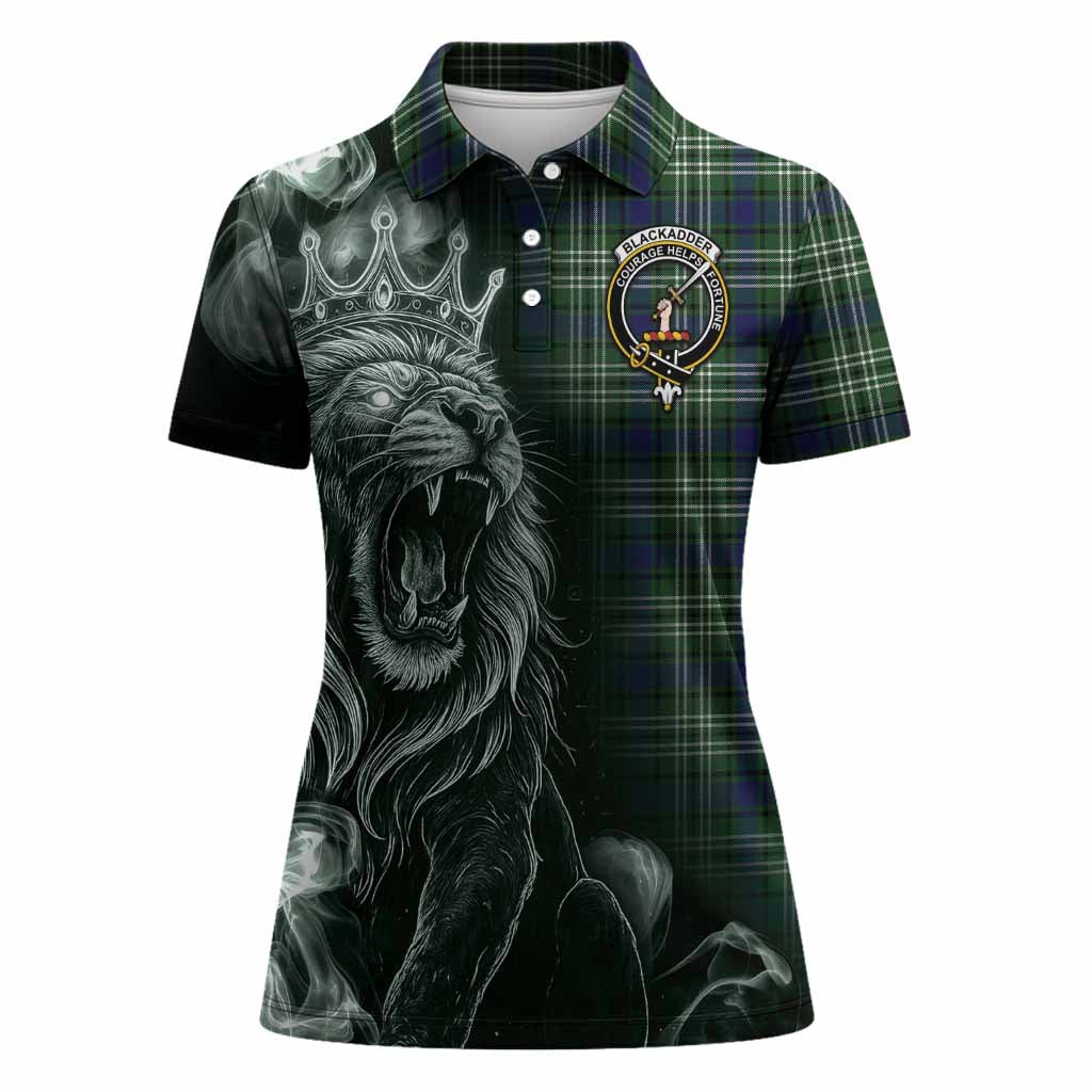 Blackadder Tartan Women Polo Shirt Roaring Lion Heritage