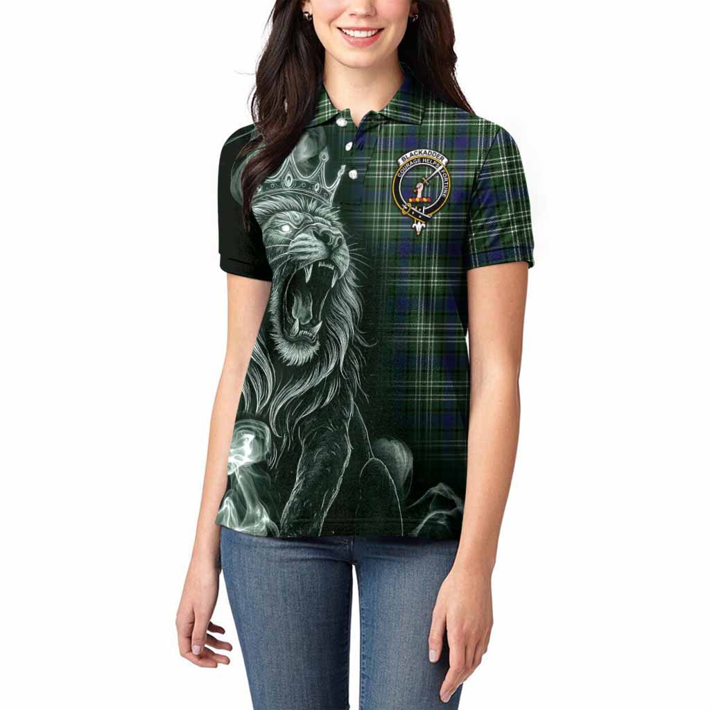 Blackadder Tartan Women Polo Shirt Roaring Lion Heritage