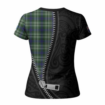 Blackadder Tartan Women T shirt New Zealand Pattern Unique Zipper Stylized