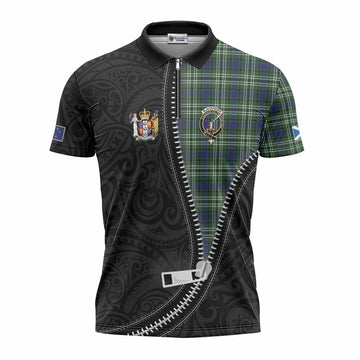 Blackadder Tartan Zipper Polo Shirt New Zealand Pattern Unique Zipper Stylized