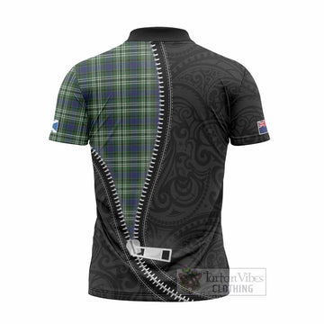 Blackadder Tartan Zipper Polo Shirt New Zealand Pattern Unique Zipper Stylized