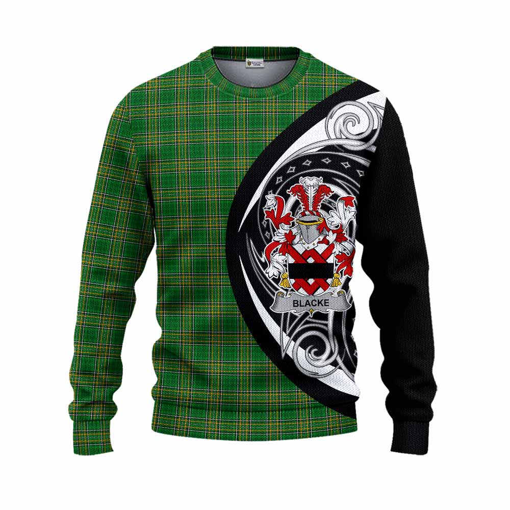 Tartan Vibes Clothing Blacke Irish Clan Knitted Sweater Celtic Circle Style