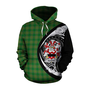 Blacke Irish Clan Cotton Hoodie Celtic Circle Style