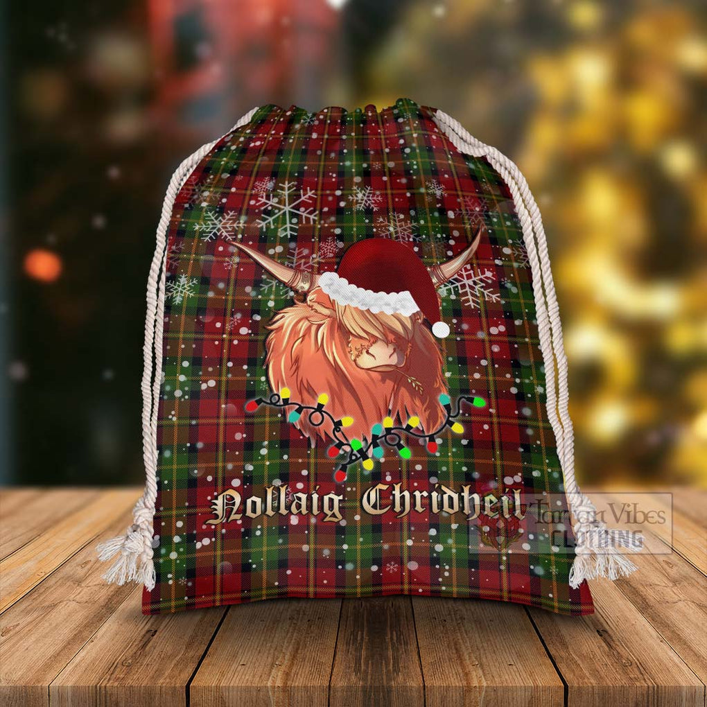 Blackstock Tartan Christmas Santa's Bag with Twinkle Highland Cattle - Tartan Vibes Clothing
