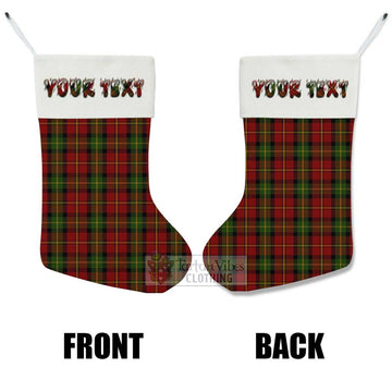 Blackstock Tartan Christmas Stocking with Personalized Text
