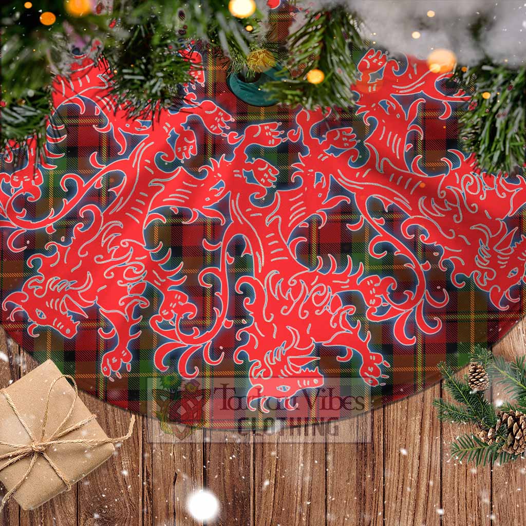 Blackstock Tartan Christmas Tree Skirt Lion Rampant Style - Tartan Vibes Clothing