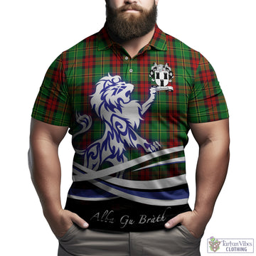 Blackstock Hunting Tartan Polo Shirt with Alba Gu Brath Regal Lion Emblem Kid - Tartan Vibes Clothing