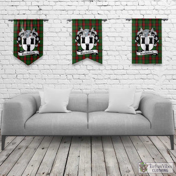 Blackstock Hunting Tartan Gonfalon, Tartan Banner with Family Crest Rectangle - Tartan Vibes Clothing