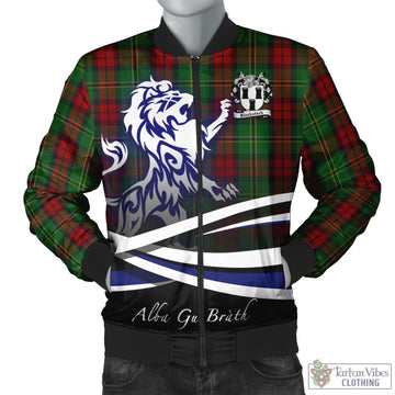 Blackstock Hunting Tartan Bomber Jacket with Alba Gu Brath Regal Lion Emblem Unisex - Tartan Vibes Clothing