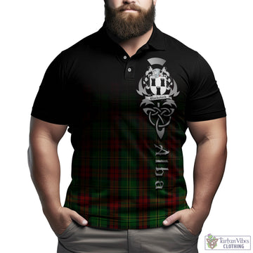 Tartan Vibes Clothing Blackstock Hunting Tartan Polo Shirt Featuring Alba Gu Brath Family Crest Celtic Inspired