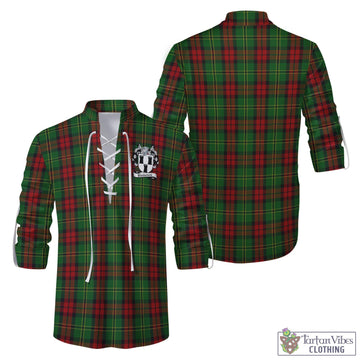 Blackstock Hunting Tartan Men's Scottish Traditional Jacobite Ghillie Kilt Shirt with Family Crest Men - Tartan Vibes Clothing