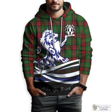 Blackstock Hunting Tartan Hoodie with Alba Gu Brath Regal Lion Emblem Zip Hoodie - Tartan Vibes Clothing