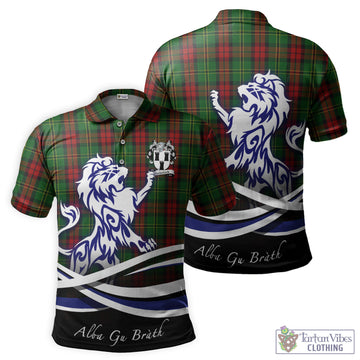 Blackstock Hunting Tartan Polo Shirt with Alba Gu Brath Regal Lion Emblem - Tartan Vibes Clothing