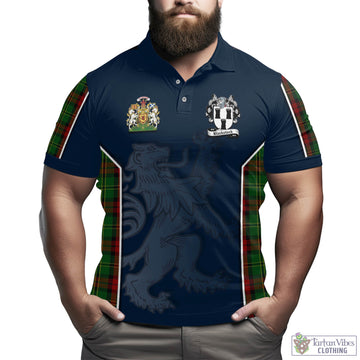 Blackstock Hunting Tartan Men's Polo Shirt with Family Crest and Lion Rampant Vibes Sport Style - Tartan Vibes Clothing