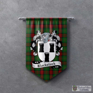 Blackstock Hunting Tartan Gonfalon, Tartan Banner with Family Crest - Tartan Vibes Clothing